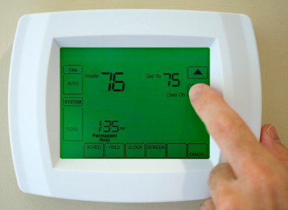 Thermostat service by Velocity Flow Heating & Cooling Inc